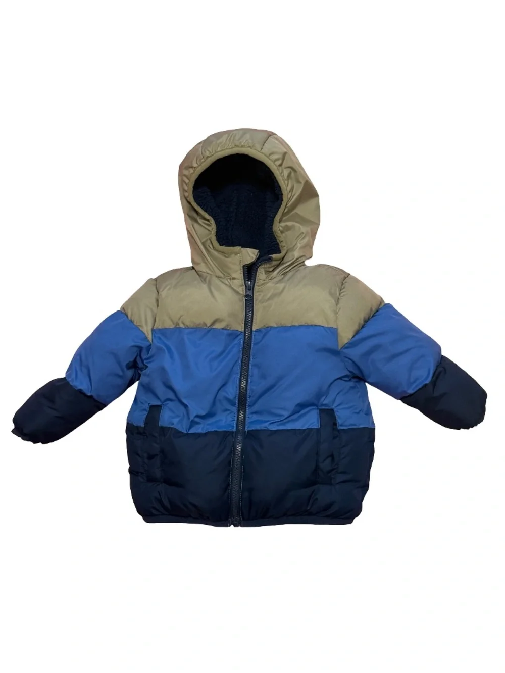Swiss Tech Navy color block Fleece-Lined Jacket